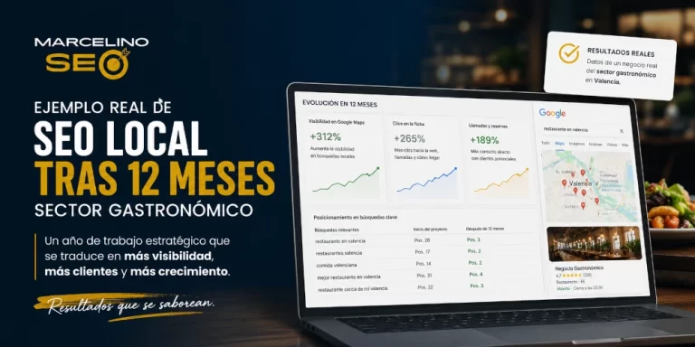 Resultado del trabajo de SEO Local de un negocio en Valencia
